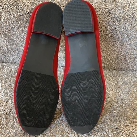 NWOT Lalla “Garden Party ” Red Rose Velvet Flats - Picture 10 of 10
